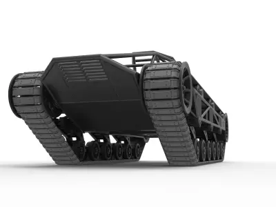 Tracked vehicle Scale 1 to 25 3D print model