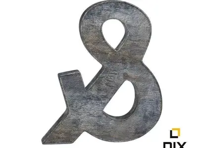 Ampersan Letter Light 3D model