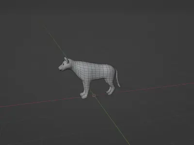 LowPoly Lioness lion Low-poly 3D model