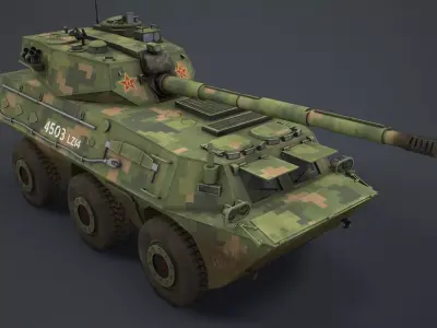 PTL-02 russian armoured vehicle Low-poly 3D model