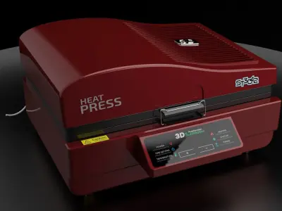 ST 3042 HEAT PRESS 3D MODEL   PBR    SUBLIMATION 3D model