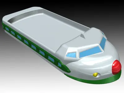 Lunch Plate bullet train 3D print model