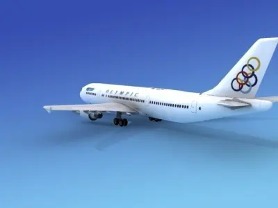 Airbus A300 Olympic 2 3D model