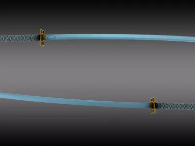 Demon Slayer Muichiro Tokito Nichirin Sword  Low-poly 3D model