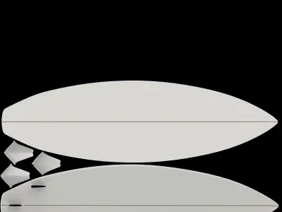 surfboard shelf Low-poly 3D model