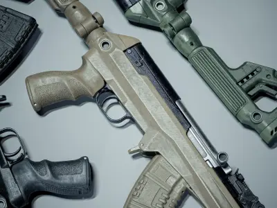 Tactical Fab Defense SKS Carbine Low-poly 3D model