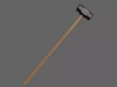 PBR Sledge Hammer V1a Low-poly 3D model