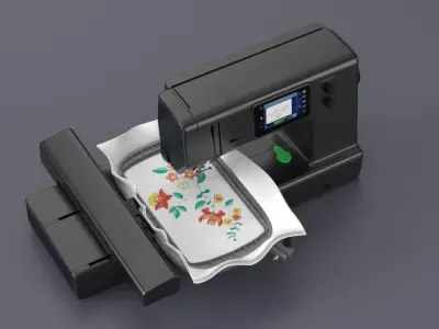  Sewing Printer with Needle Threader Rigged for Maya 