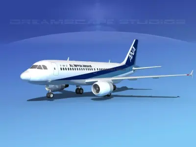Airbus A319 All Nippon Airlines 3D model