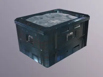 Crate Ice Low-poly 3D model