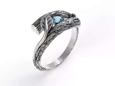 Leaf Branch Bypass Ring 3D print model