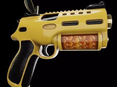 police bee honey gun toy  Low-poly 3D model