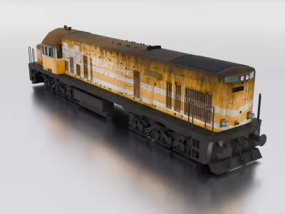 LOCOMOTIVE GE U20C DE21500 FROM 1964 Low-poly 3D model