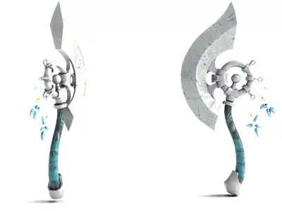 Stylized Battle Axe  3D model