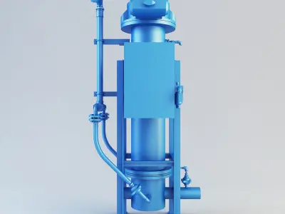 T Type PR pump Low-poly 3D model