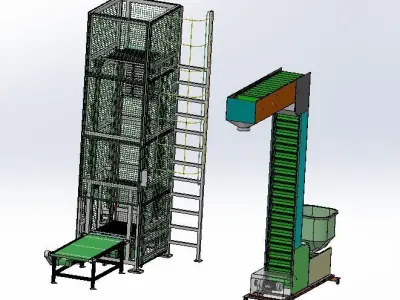 Z chain conveyor Assembly 3D model