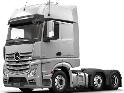 Mercedes Actros 6X2 with trailer 3D model