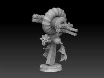Nautiloid Horror Heavy Carapace 3D print model