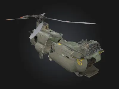 Abandoned Chopper  Deserted Blade of the Past 3D model