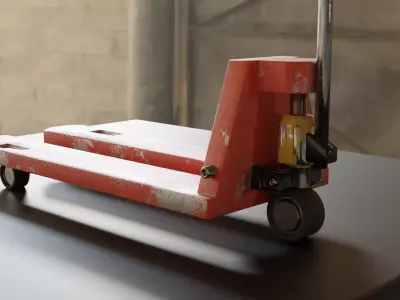 Simple pallet lifter Free low-poly 3D model