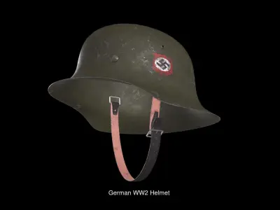WW2 German Helmet 3D Model Pack
