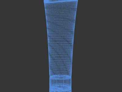 Luxurious 3D Cosmetic Tube for Glamorous Skincare and Makeup 3D model