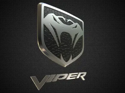 viper logo 3D model Polygon mesh