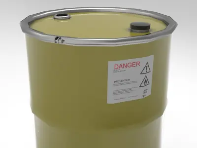 Colored Barrels Low-poly 3D model