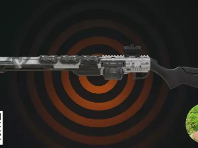 Cyberpunk Heavy Shotgun 3D model