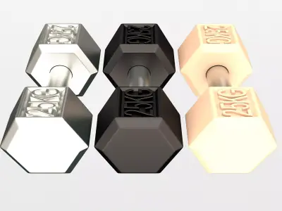 Stylized Dumbbell 3D Model  Fitness Equipment 01 Free 3D print model