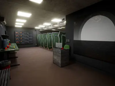 Shooting Range Package  80 Variations Low-poly 3D model