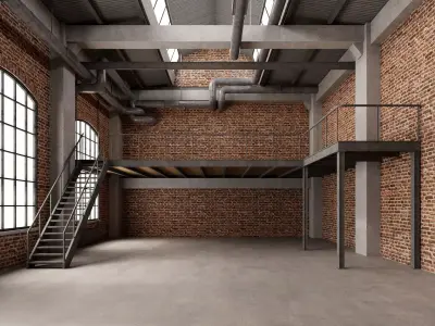 Loft interior 11 3D model