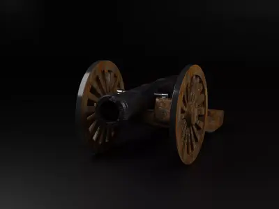 Cannon old 3D model
