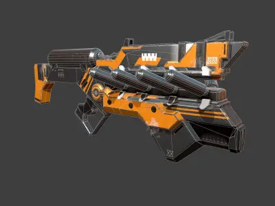 Cyborg Weapon Low-poly 3D model
