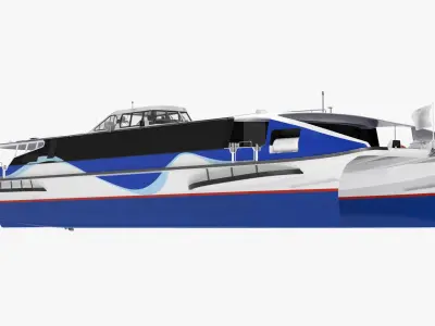 River Bus Boat 3D model