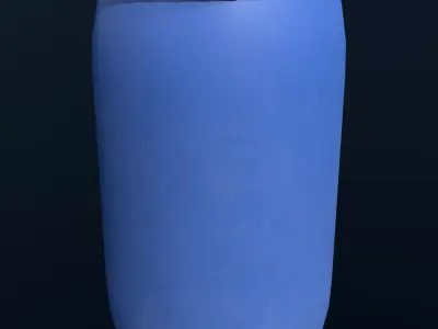 Plastic barrel Free low-poly 3D model purchase