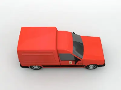 Renault Mini Cargo Truck Low-poly 3D model