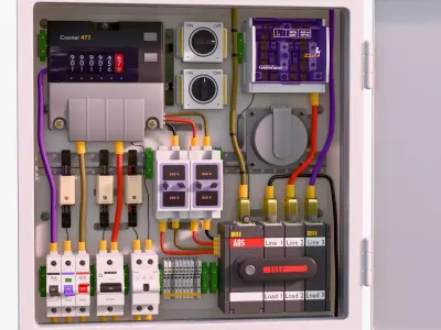 Electrical Power Distribution Box M1 3D model