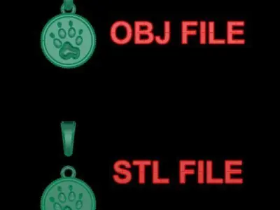 DOG COIN PENDANT SMALL SIZE 3D print model