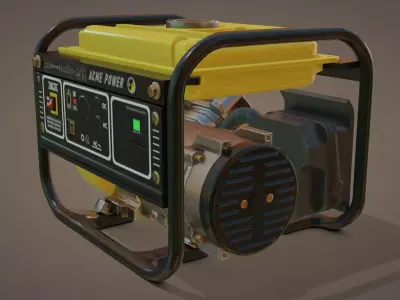 Power Generator Low-poly 3D model 4