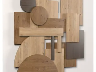 Wall shapes Decoration - Wood - 90cm - Collection - Part 5 3D model