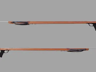 Speargun wooden 3D model