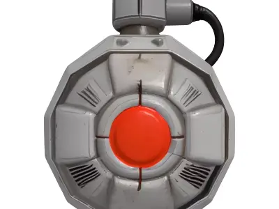 Futuristic Grenade with Arming Switch 3D model