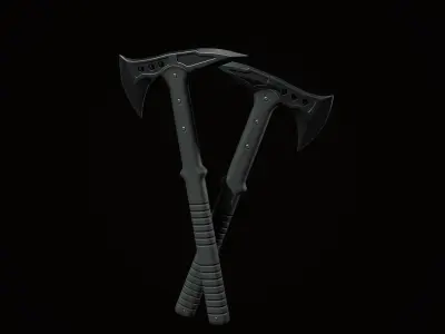 Military Axe  Low-poly 3D model