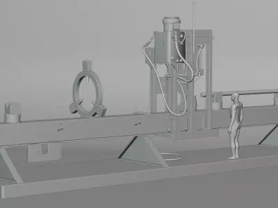 Industrial Hydraulic Press Machine-70 Ton Low-poly 3D model