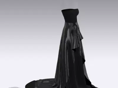 DRESS DRESS evening gown on mannequin 3D model