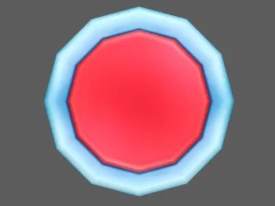 Button Low-poly 3D model purchase