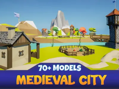 Middle Ages Poly Pack Low-poly 3D model