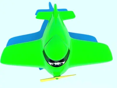 3D Toy Plane - Ready for Animate 3D model