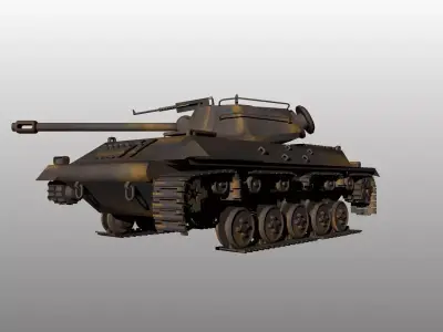 tank tank scrap scrap metal burnt tank 3D model
